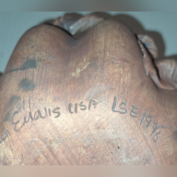 Terrafirma Ellen Evans Bowl Large Leaves & Handles 1996 Signed - Picture 11 of 12